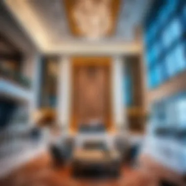 Interior of Zada Tower Lobby Luxurious lobby interior showcasing modern design