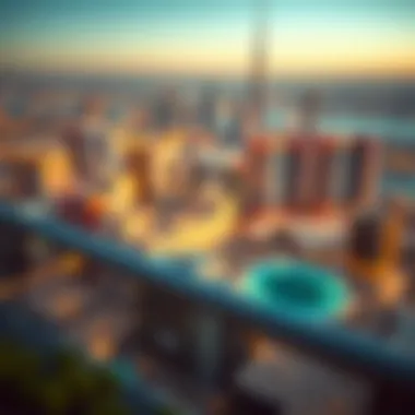 Skyline View from Zada Tower Panoramic skyline view from Zada Tower balcony
