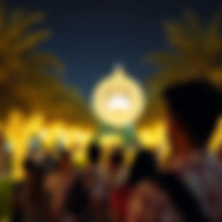 Visitors enjoying the enchanting atmosphere of the Garden of Lights