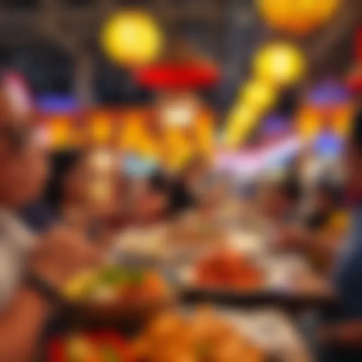 Culinary Delights at Global Village 2023 Visitors enjoying diverse cuisines at Global Village.