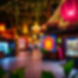 The vibrant atmosphere of Global Village during its final season.