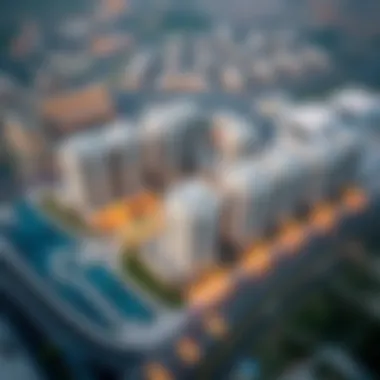 Notable Dubai Project Aerial View Aerial view of a notable project in Dubai by Imtiaz Developments
