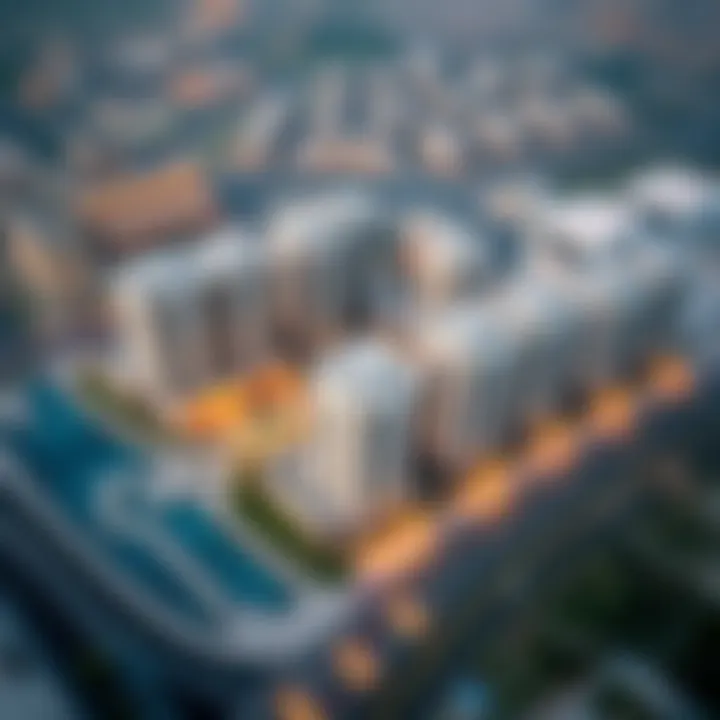 Notable Dubai Project Aerial View Aerial view of a notable project in Dubai by Imtiaz Developments