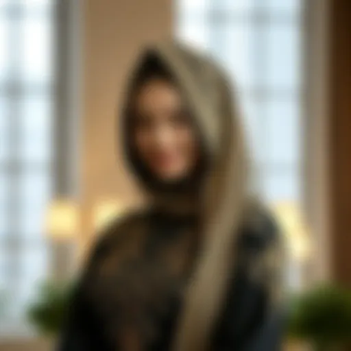 Elegant evening abaya with intricate embroidery
