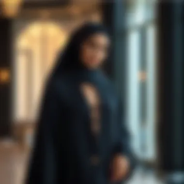 Fashion-forward abaya showcasing innovative cuts