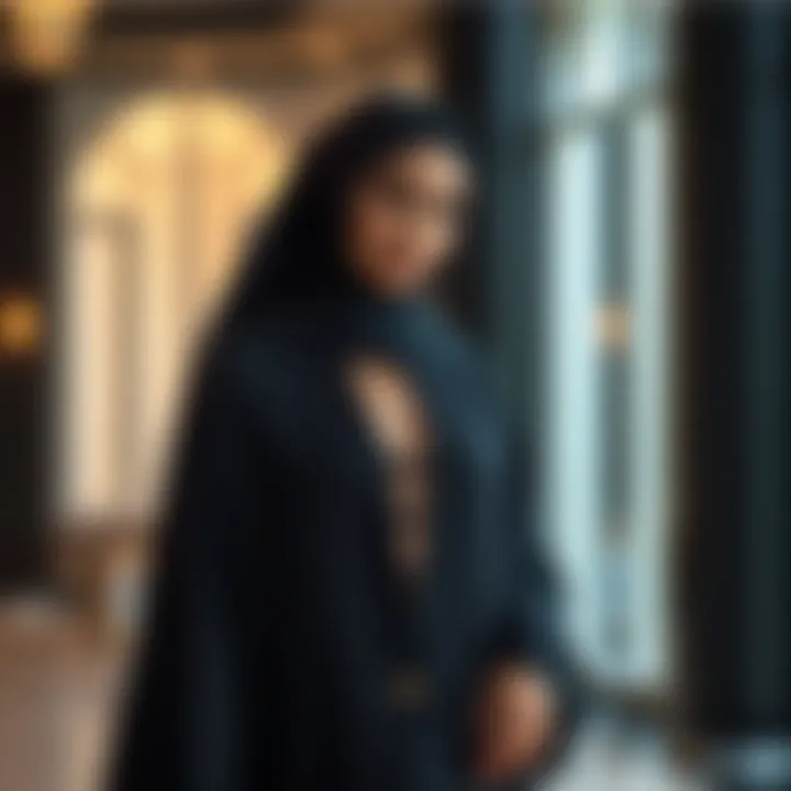Fashion-forward abaya showcasing innovative cuts
