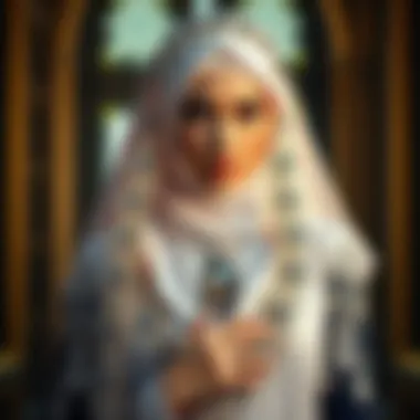 Luxurious abaya adorned with gemstone embellishments