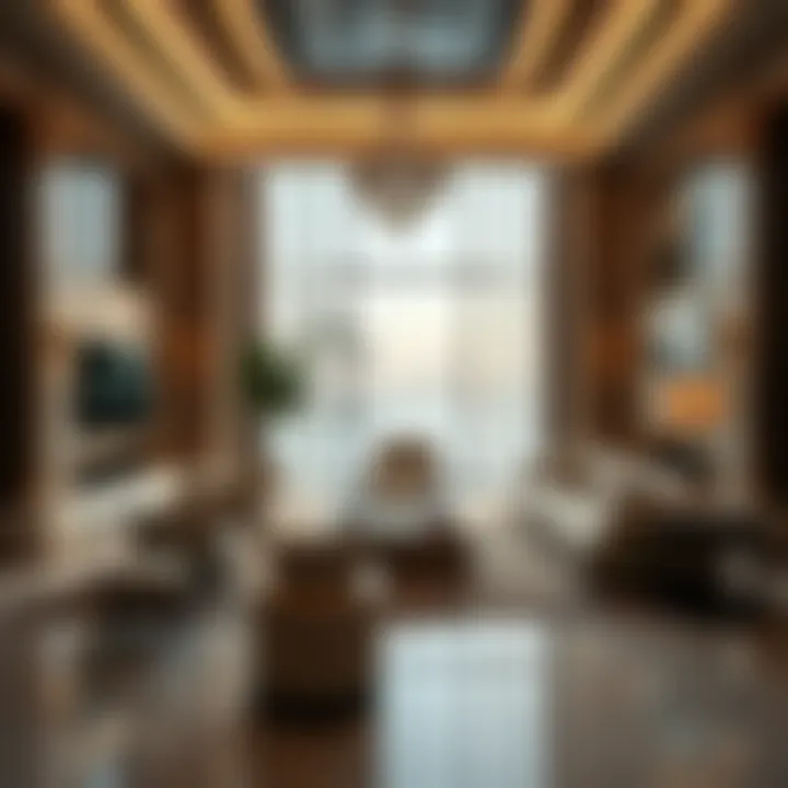 Luxury Living and Real Estate Synergy Opulent living spaces showcasing the synergy between luxury jewelry and real estate in Dubai.