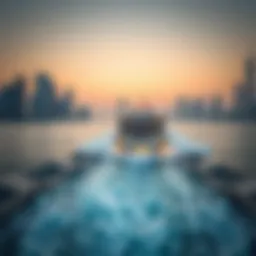 A stunning view of a Dubai ferry navigating through the waters