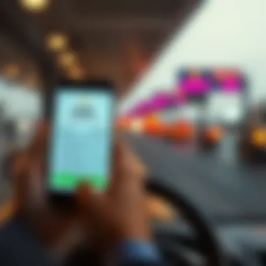 Salik Payment Methods Payment options for Salik tolls displayed on a smartphone