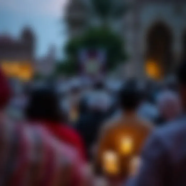 Community Gathering for Ramadan Prayers Community gathering during Ramadan prayers
