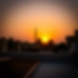 Serene sunset marking iftar time