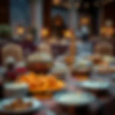 Traditional Feast for Iftar Traditional feast laid out for breaking fast