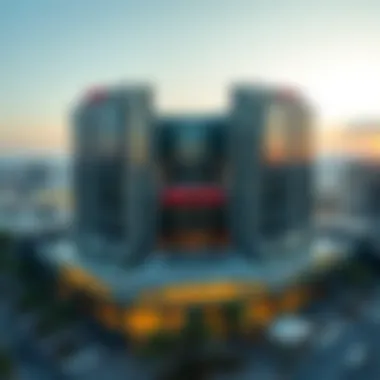Aerial view of Reem Mall showcasing its architectural design.