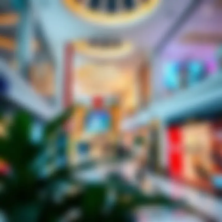 Inside view of Reem Mall highlighting retail spaces.