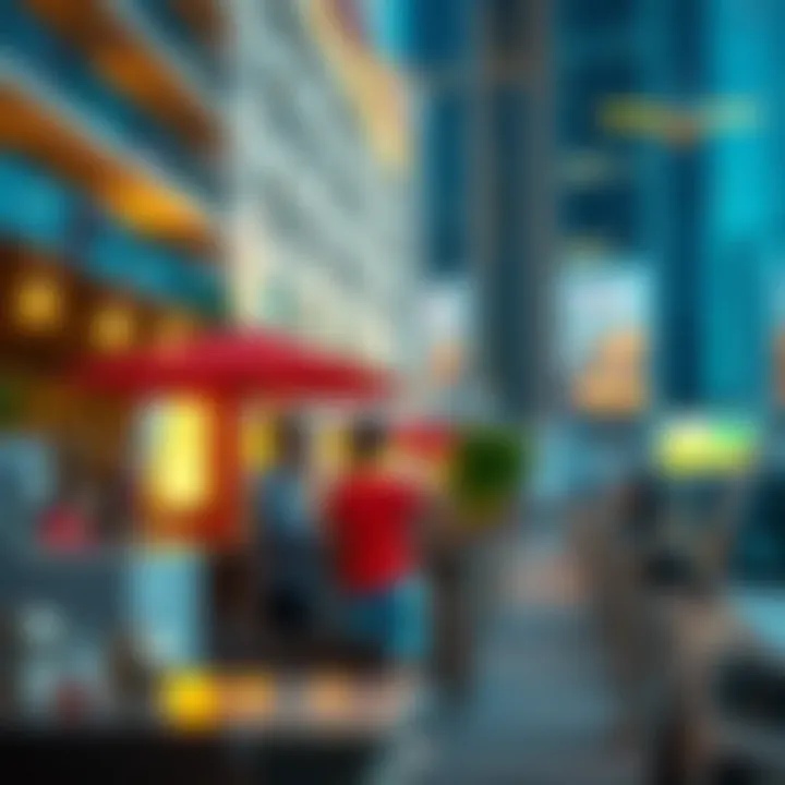 Vibrant lifestyle scene in Business Bay