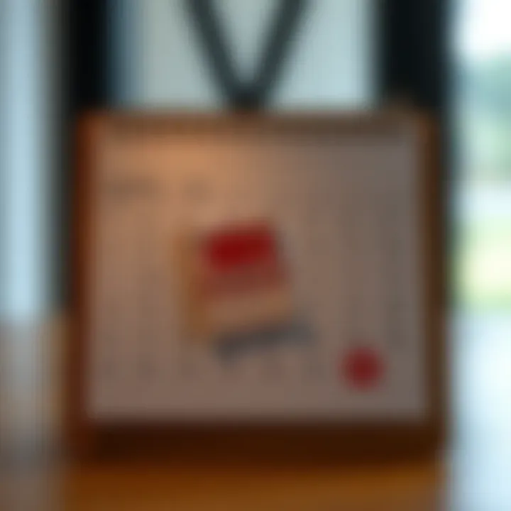 Calendar for Visa Management A calendar showing the importance of tracking visa dates