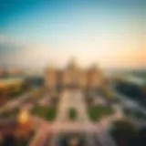 Aerial view of Zabeel Palace showcasing its grandeur and expansive grounds.