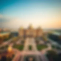 Aerial view of Zabeel Palace showcasing its grandeur and expansive grounds.