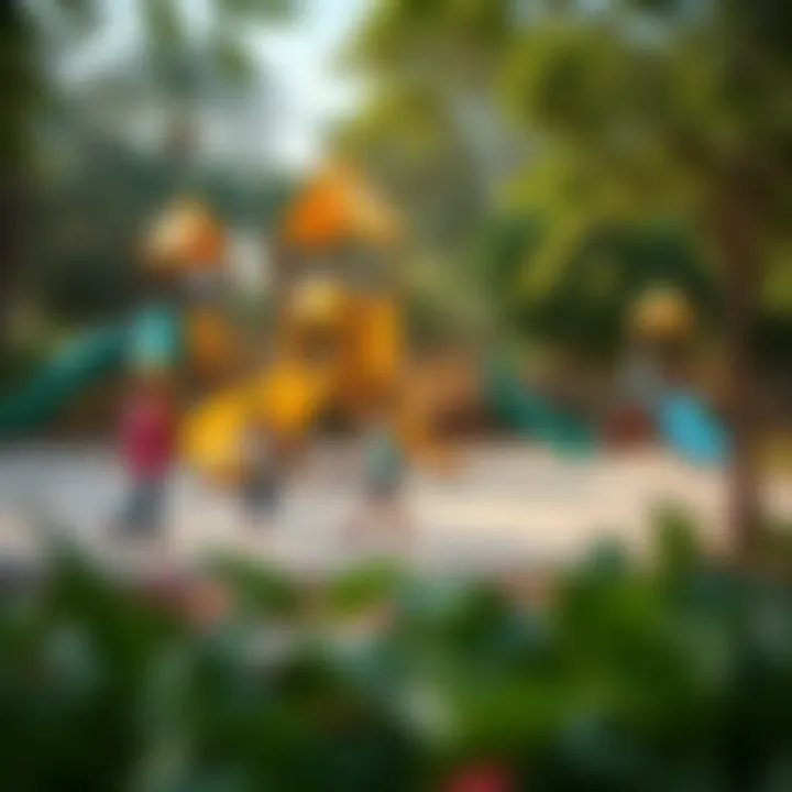 Children enjoying the play area in Zabeel Park with various recreational facilities.