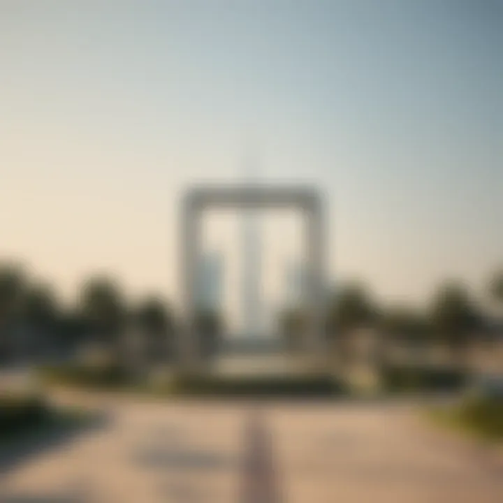 The iconic Dubai Frame standing tall against the backdrop of Zabeel Park.