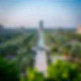 A panoramic view of Zabeel Park showcasing its lush greenery and structured pathways.